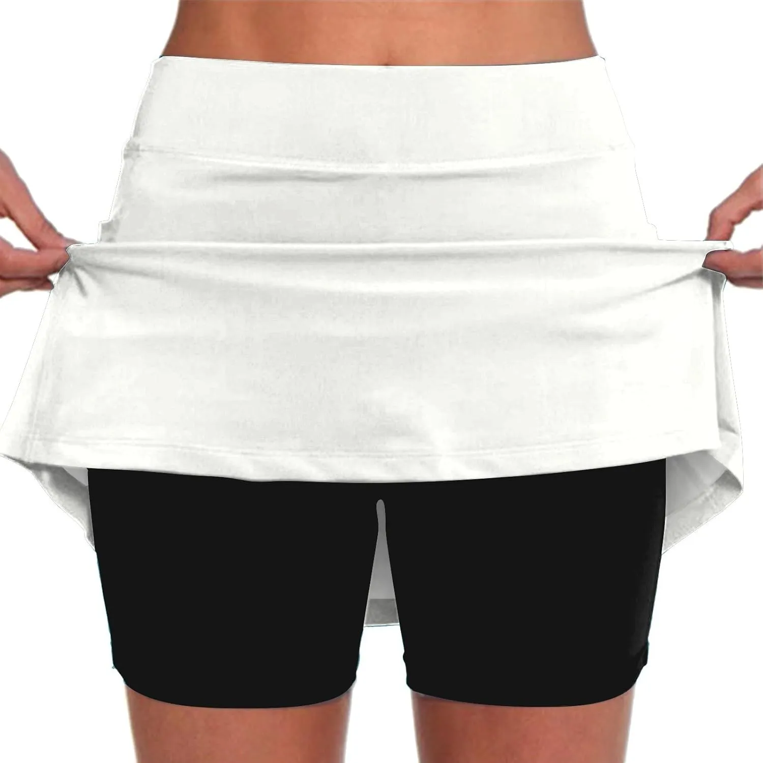 Skorts for Women with Pockets High Waist Tummy Control Womens Yoga Shorts Casual Athletic Tennis Mini Short Skirts