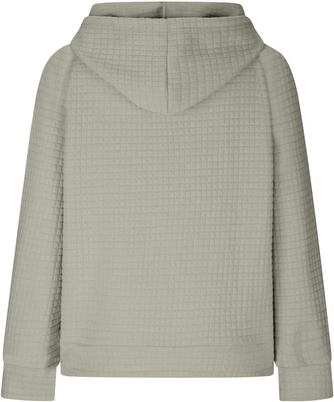 SMIDOW Oversized Hoodies For Women Trendy 2023 Waffle Knit Hooded Sweatshirt Casual Loose Fall Winter Pullover Tops