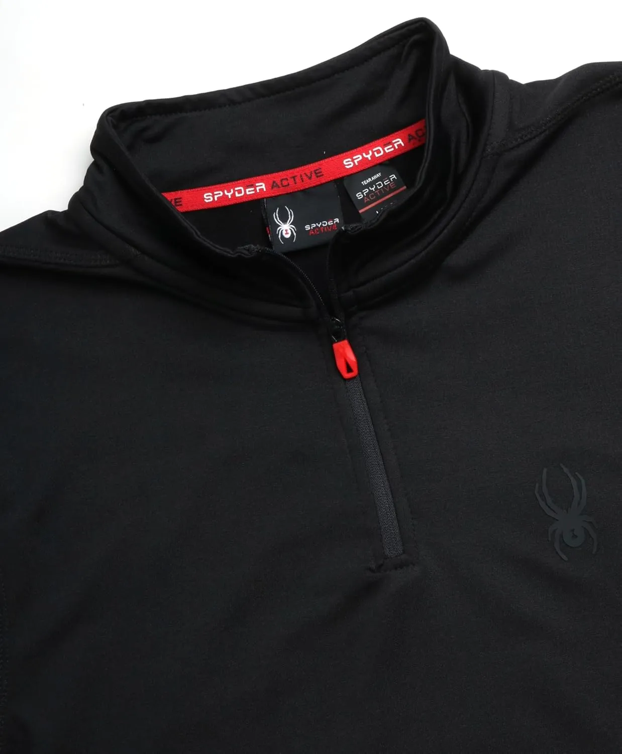Spyder Men's Active Shirt - Quarter Zip Long Sleeve Performance Pullover - Lightweight Slim Fit Workout Shirt for Men (S-XL)
