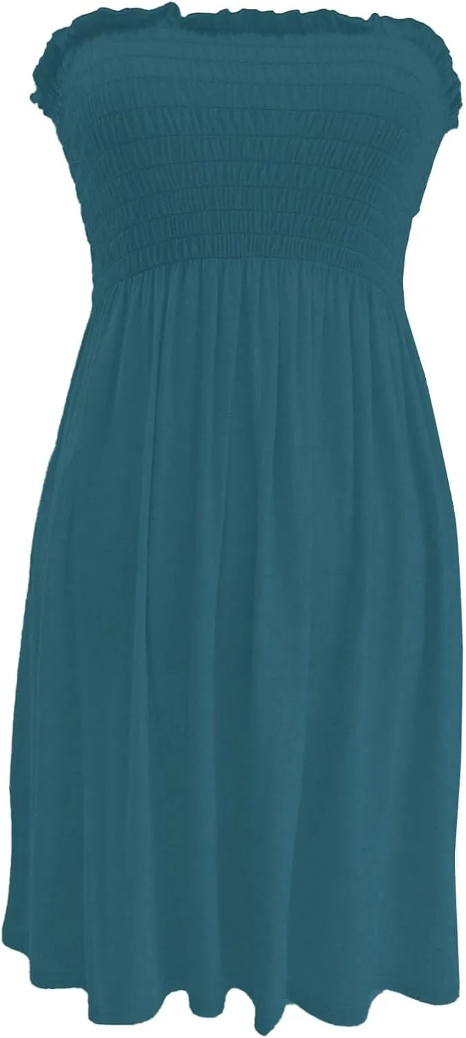 Summer Dresses for Women 2025 Plus Size Strapless Sundress Wedding Guest Dress & Vacation Cover Up Slimming Waist