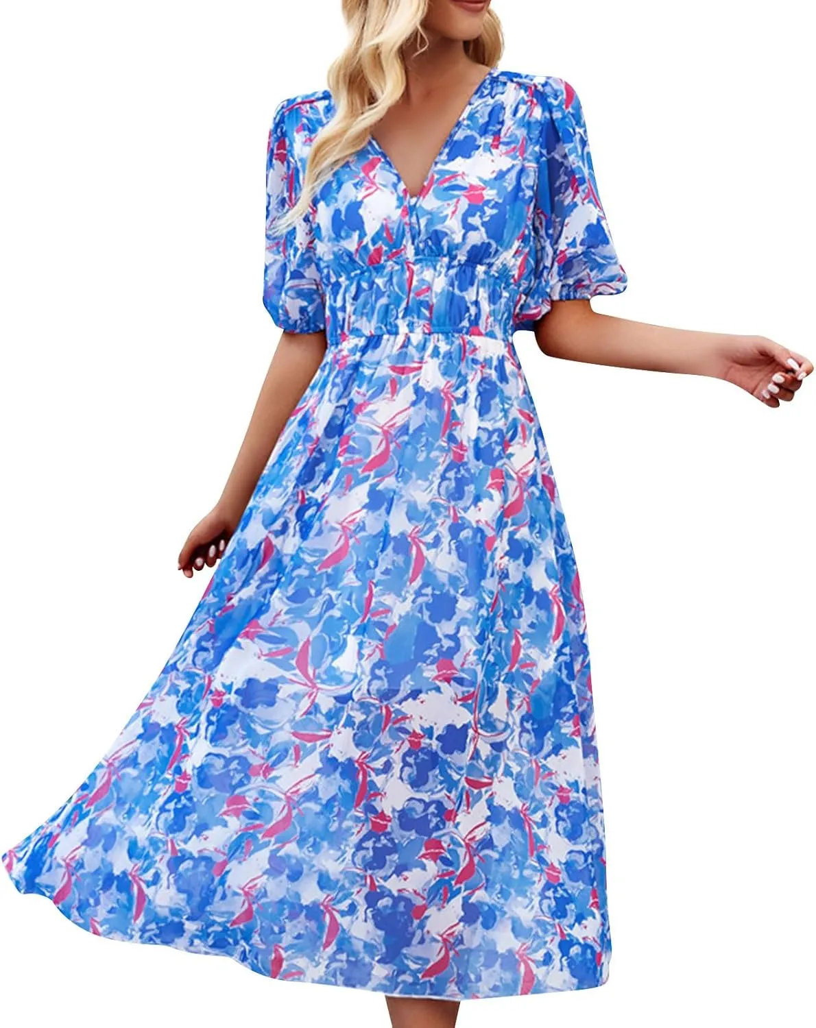 Summer Dresses for Women 2025 Womens Dresses for Wedding Guest Floral Print Spring Summer Casual