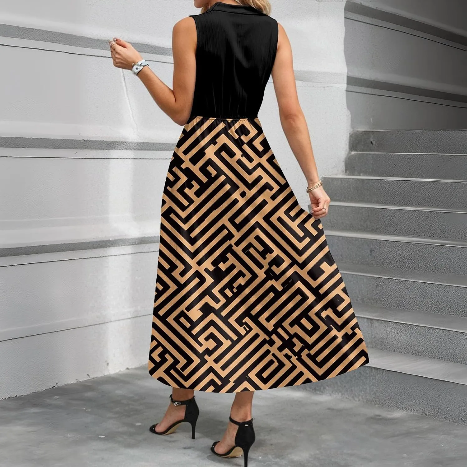 Summer Dresses for Women Casual Sleeveless Dresses Beach Flowy V Neck Tank Sundresses 2025 Fashion Holiday Dresses