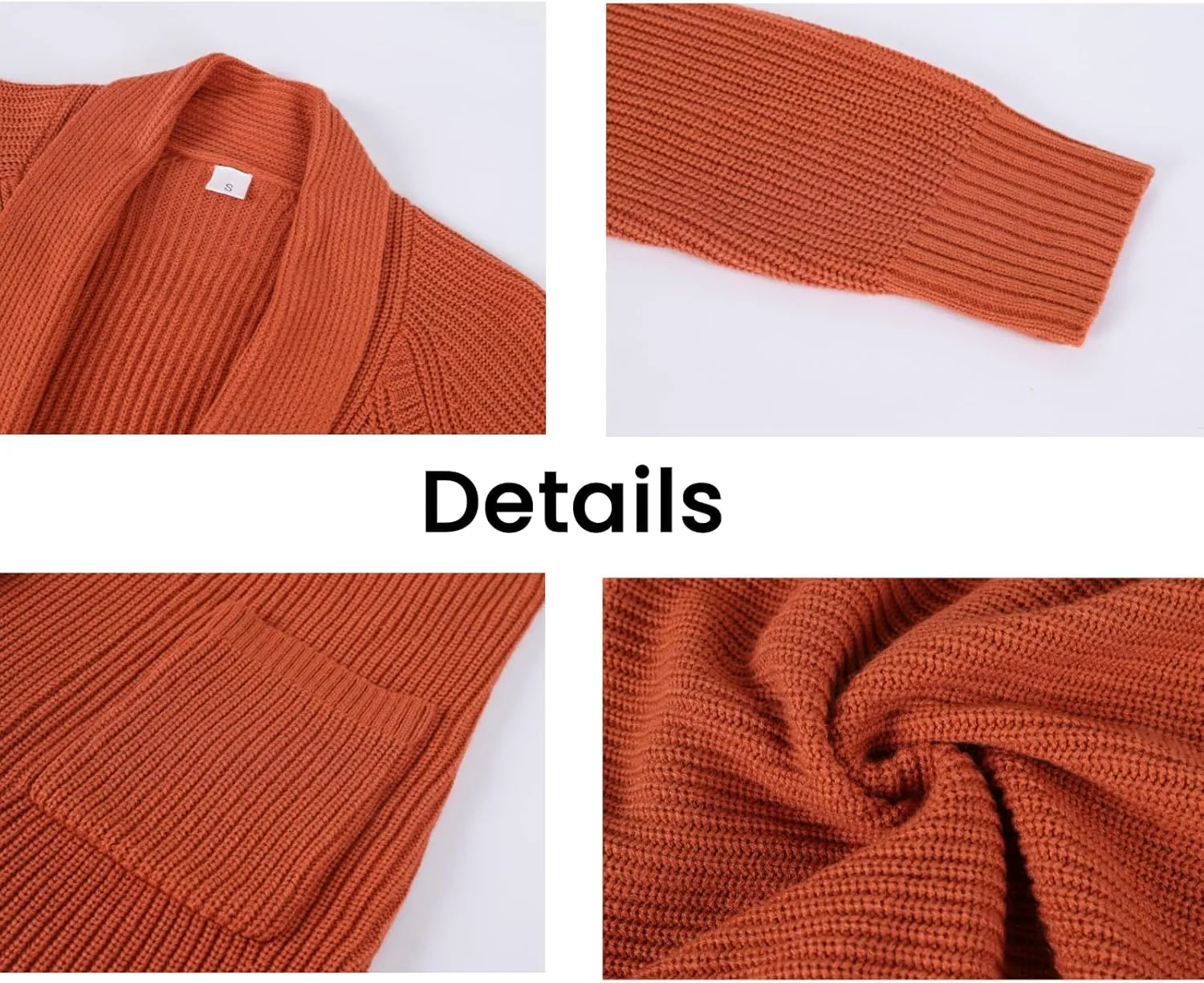 SuperPrity Cardigan Sweaters for Women Fashion 2024 Casual Open Front Knit Coat Long Sleeve Coatigan Jackets Fall Outwear
