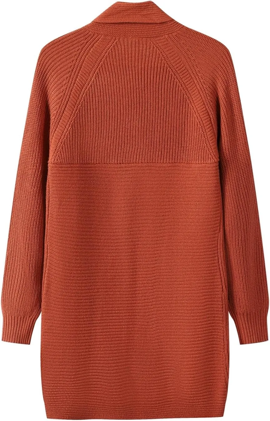 SuperPrity Cardigan Sweaters for Women Fashion 2024 Casual Open Front Knit Coat Long Sleeve Coatigan Jackets Fall Outwear