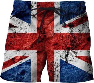 Swimsuit Men Scenery National Flag Digital Print Drawstring with Elastic Waist Casual His and Hers Matching Outfits