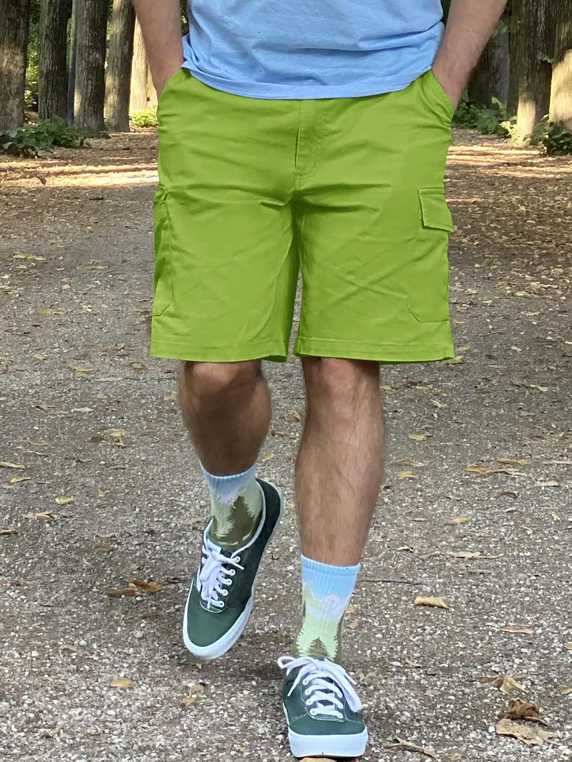 TACVASEN Men's Cargo Shorts Golf Elastic Waist Short for Men Cotton Hiking Shorts Stretchy Workout Short with Pockets