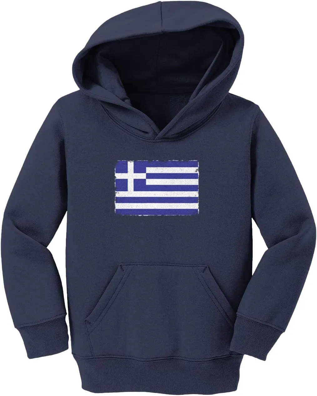 Tcombo Distressed Greece Flag - Greek Pride Toddler/Youth Fleece Hoodie