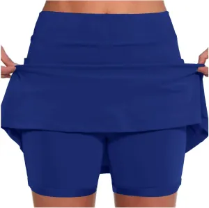 Tennis Skirts for Women with Shorts, Skorts for Women with Pockets Plus Size High Waist Athletic Golf Skorts Sports