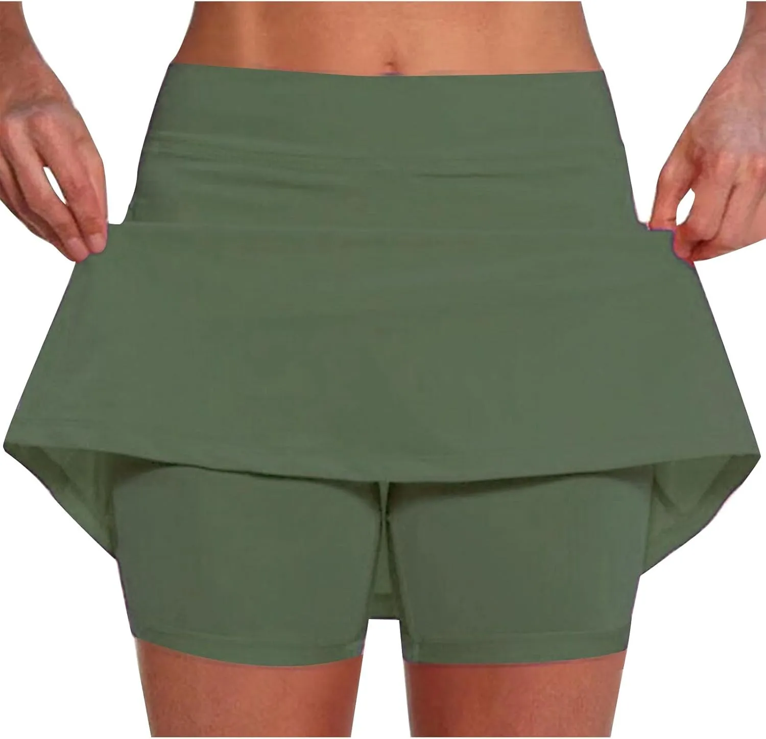 Tennis Skirts for Women with Shorts Stretch Sports Gym Skorts Casual Running Skirt Workout High Waist Summer Shorts