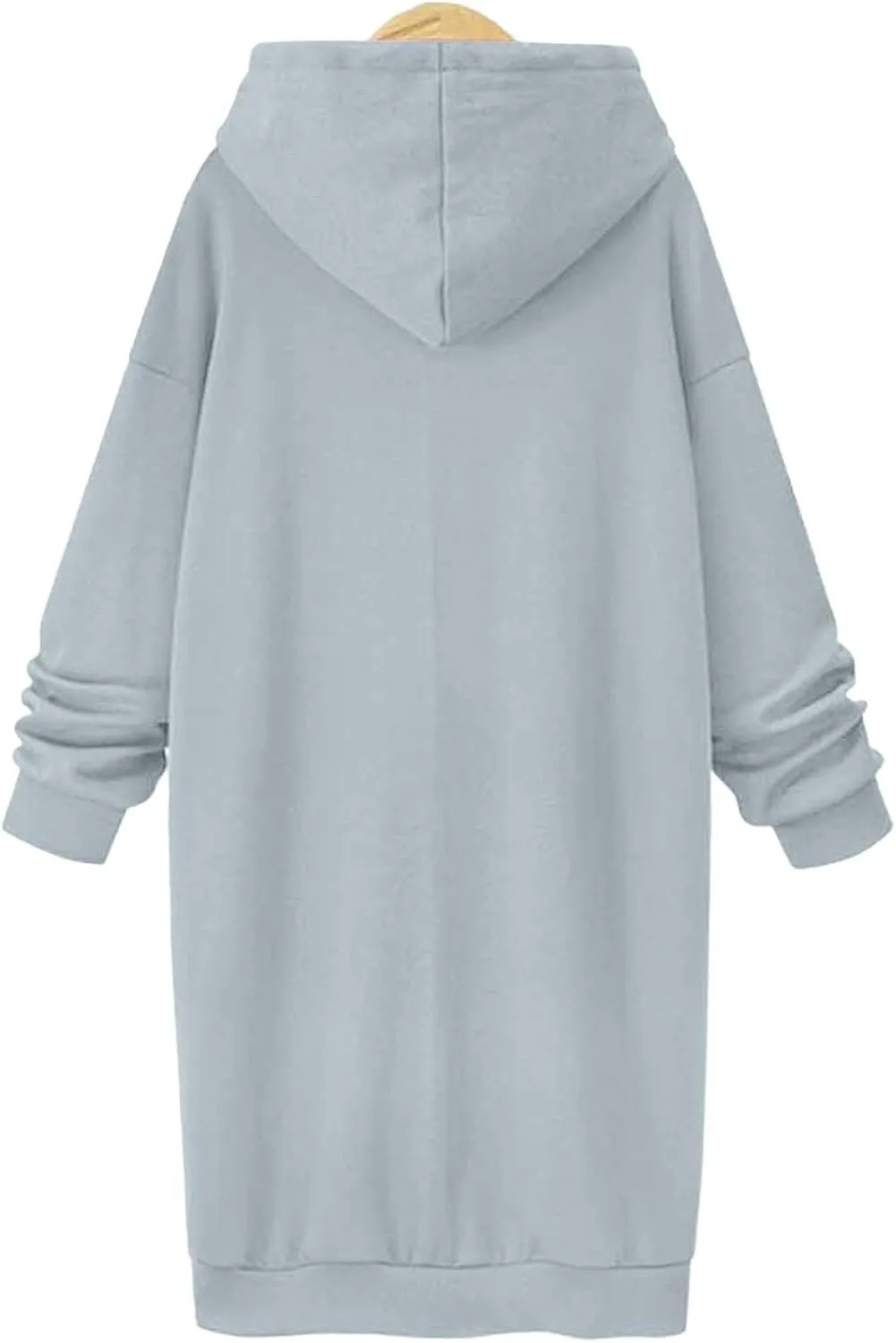 The Warmy Oversized Hoodie,Casual Oversized Hoodie Dress For Women Pullover Long Sweatshirt Split Hem With Pockets