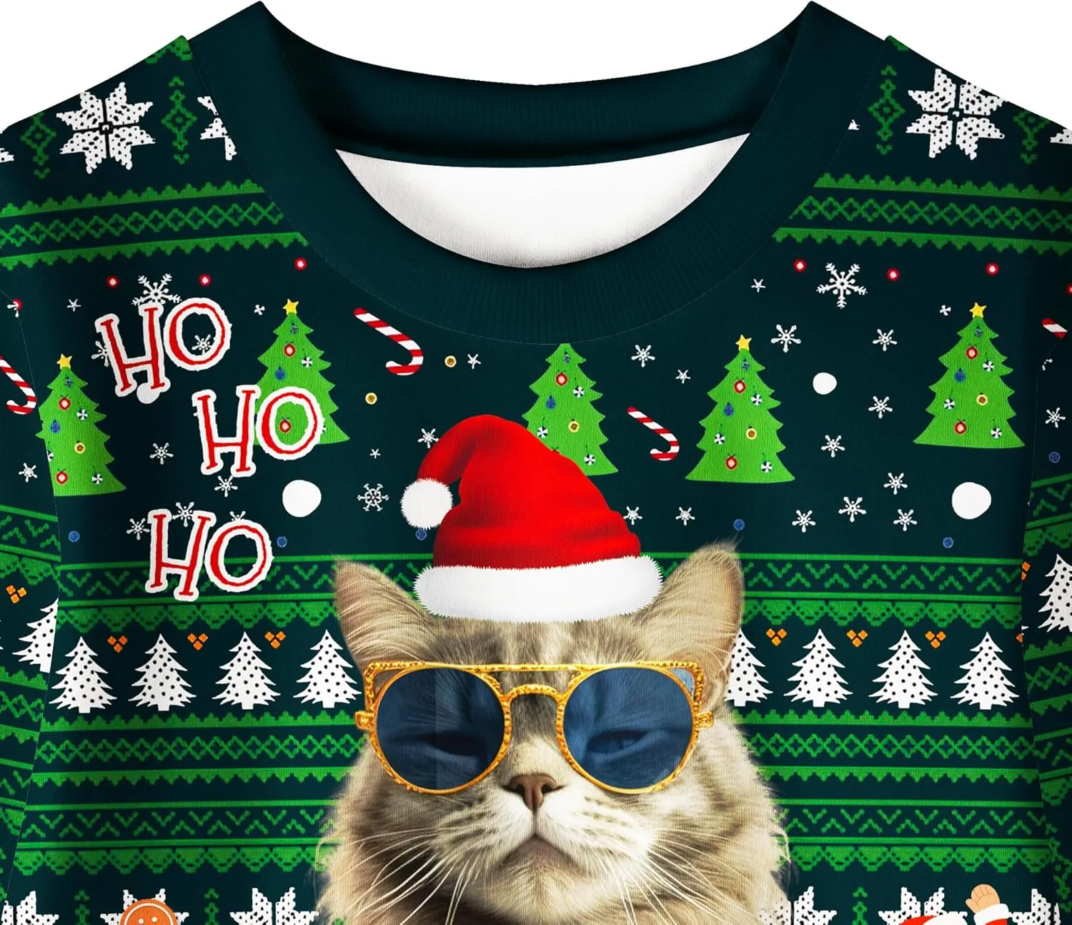 Ugly Christmas Sweater for Adults and Kids Family Matching Set Fleece Sweatshirt Hoodie Funny Graphic Unisex Pullover