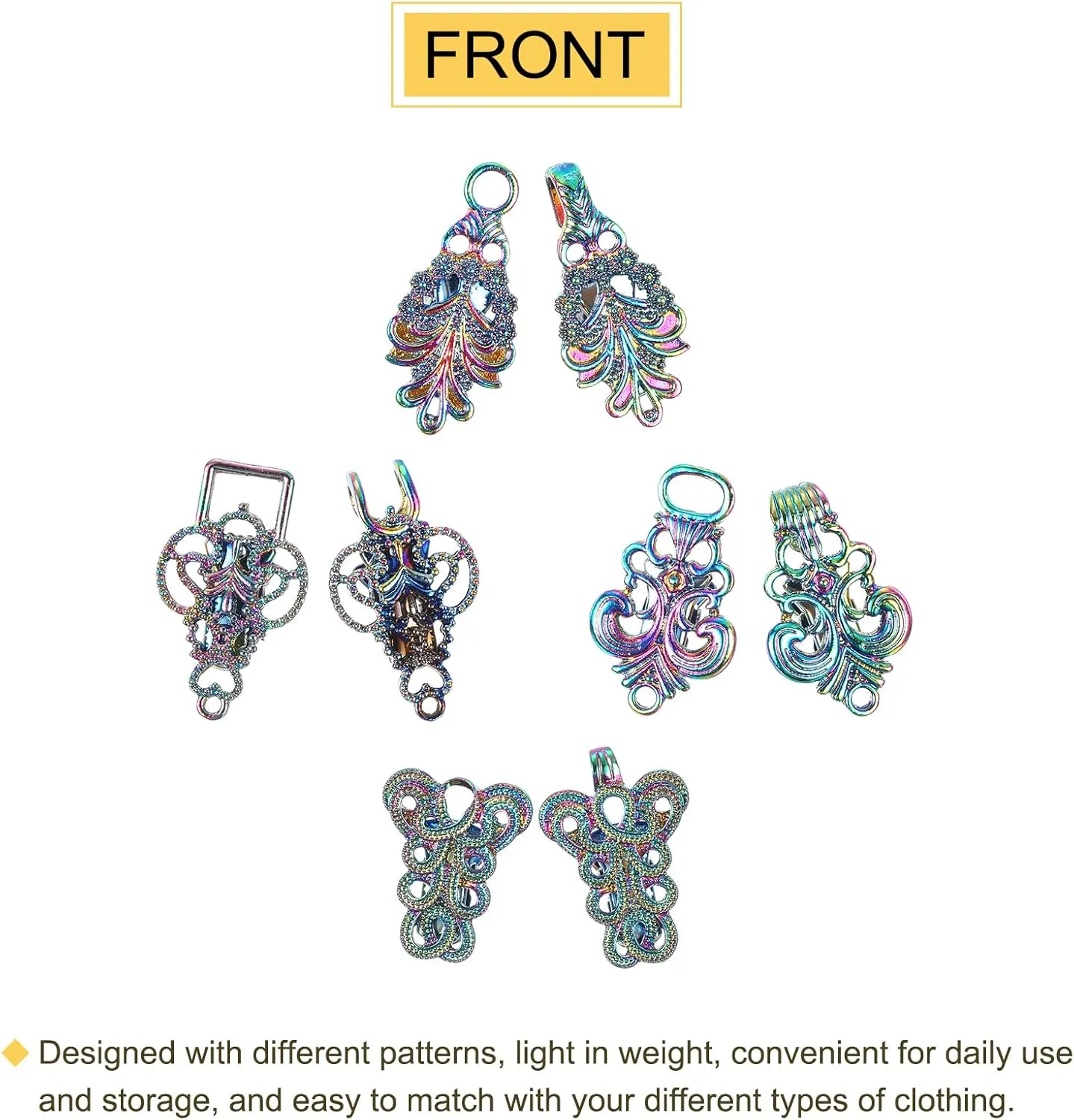 uxcell Vintage Sweater Clips Cape Cloak Clasp Retro Cardigan Clips Shawl Collar Clasp Dress Shirt Brooch Clip, for Women