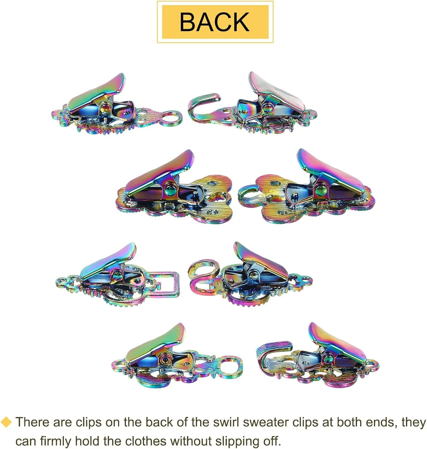 uxcell Vintage Sweater Clips Cape Cloak Clasp Retro Cardigan Clips Shawl Collar Clasp Dress Shirt Brooch Clip, for Women