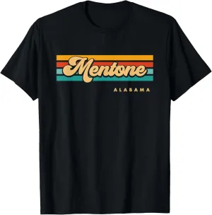 Vintage Sunset Stripes Mentone, Alabama T-Shirt