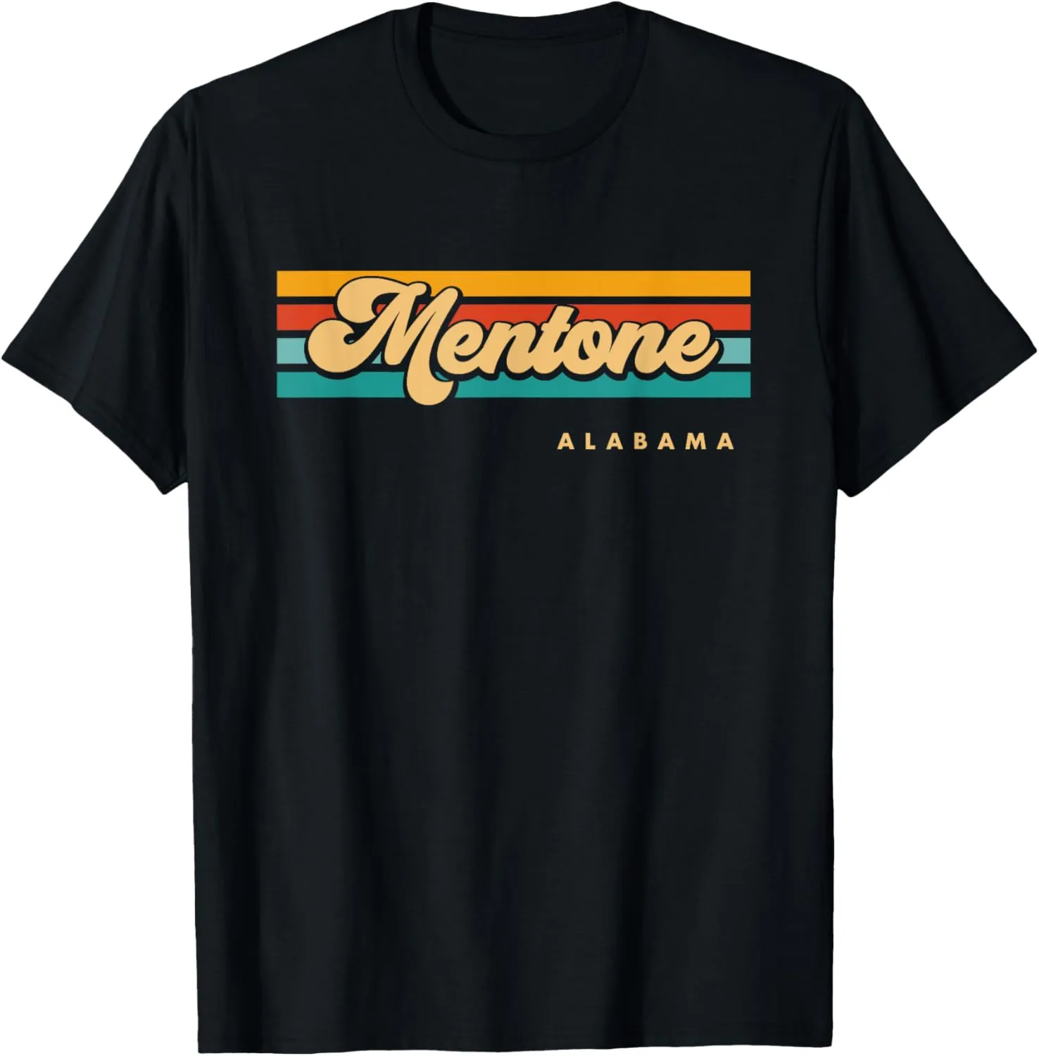 Vintage Sunset Stripes Mentone, Alabama T-Shirt