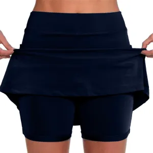 Womans Tennis Golf Skirts High Waisted Workout Athletic Skirt with Shorts Underneath Quick Dry Gym Running Skirt