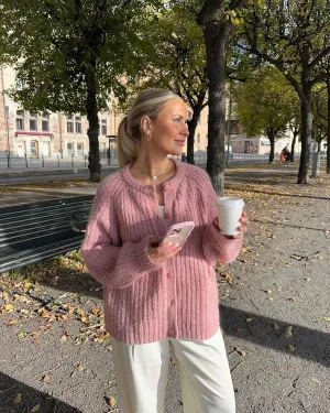 Women Trendy Casual Open Front Long Sleeve Chunky Knit Cardigans Sweaters Coquette Y2K Cute Outerwear Aesthetic Jacket
