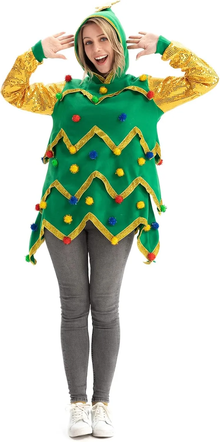 Women Ugly Christmas Hoodie for Adult Men`s Unisex Xmas Hooded Sweater Pullover for Party Festive