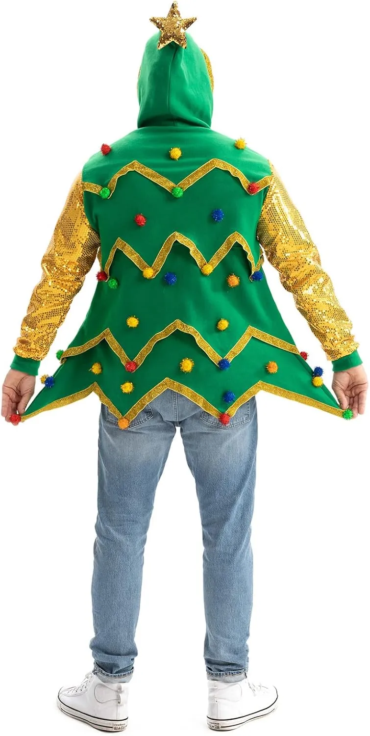 Women Ugly Christmas Hoodie for Adult Men`s Unisex Xmas Hooded Sweater Pullover for Party Festive