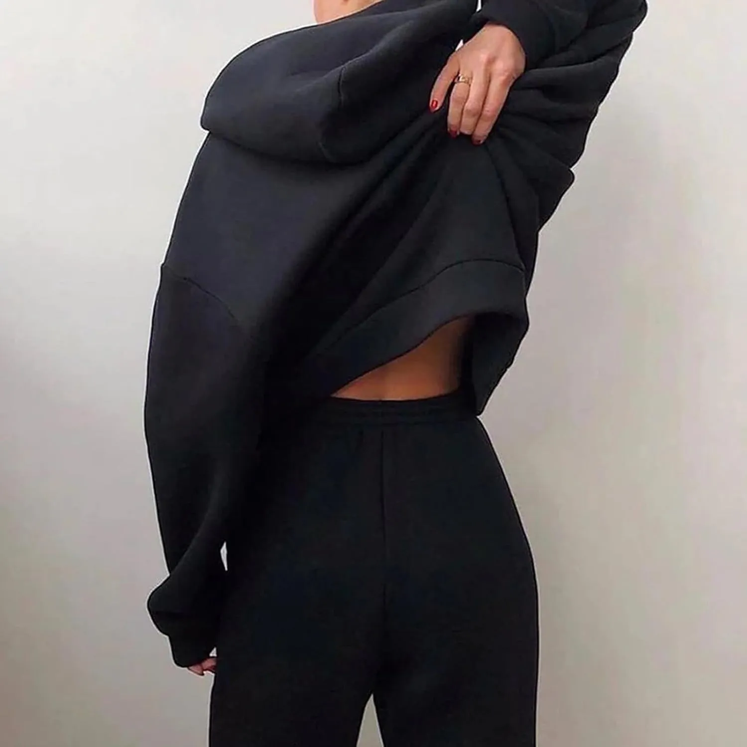 Womens 2 Piece Outfits Lounge Hoodie Sweatsuit Sets Oversized Sweatshirt Baggy Sweatpants Matching Set Tracksuit