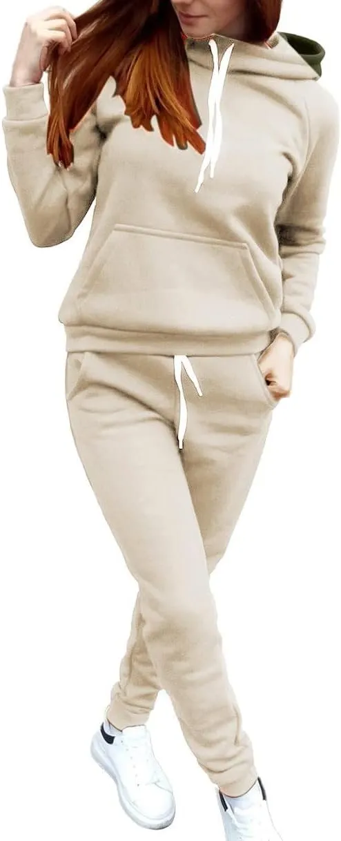 Women's 2024 Fall Two Piece Outfit Long Sleeve V Neck Printed Suits Sweatshirt Wide Leg Sweatpant Suit