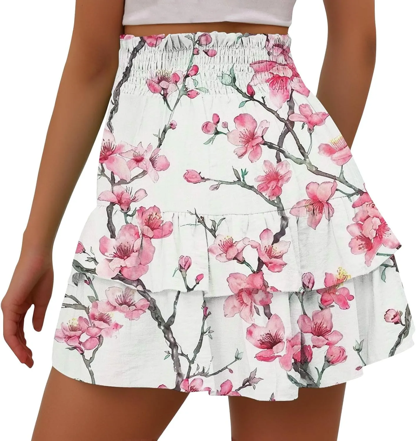 Womens Athletic Skort Elastic Waist Skorts High Waisted Skort Plus Size Summer Skort Casual Tennis Skort for 2024