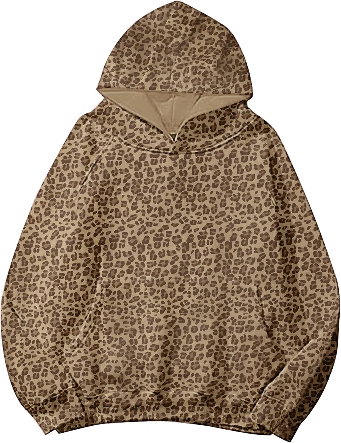 Womens Camo Hoodie Maple Leaf Print Oversized Fleece Hooded Sweatshirt Trendy Graphic Hoodie Pullover with Pocket
