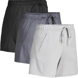 Womens Dry Fit Athletic Running Shorts 3 Pack Women's Workout Gym Short's, Casual Lounge Beach Short for Women