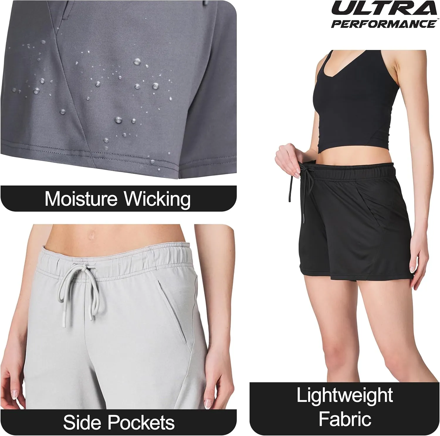 Womens Dry Fit Athletic Running Shorts 3 Pack Women's Workout Gym Short's, Casual Lounge Beach Short for Women