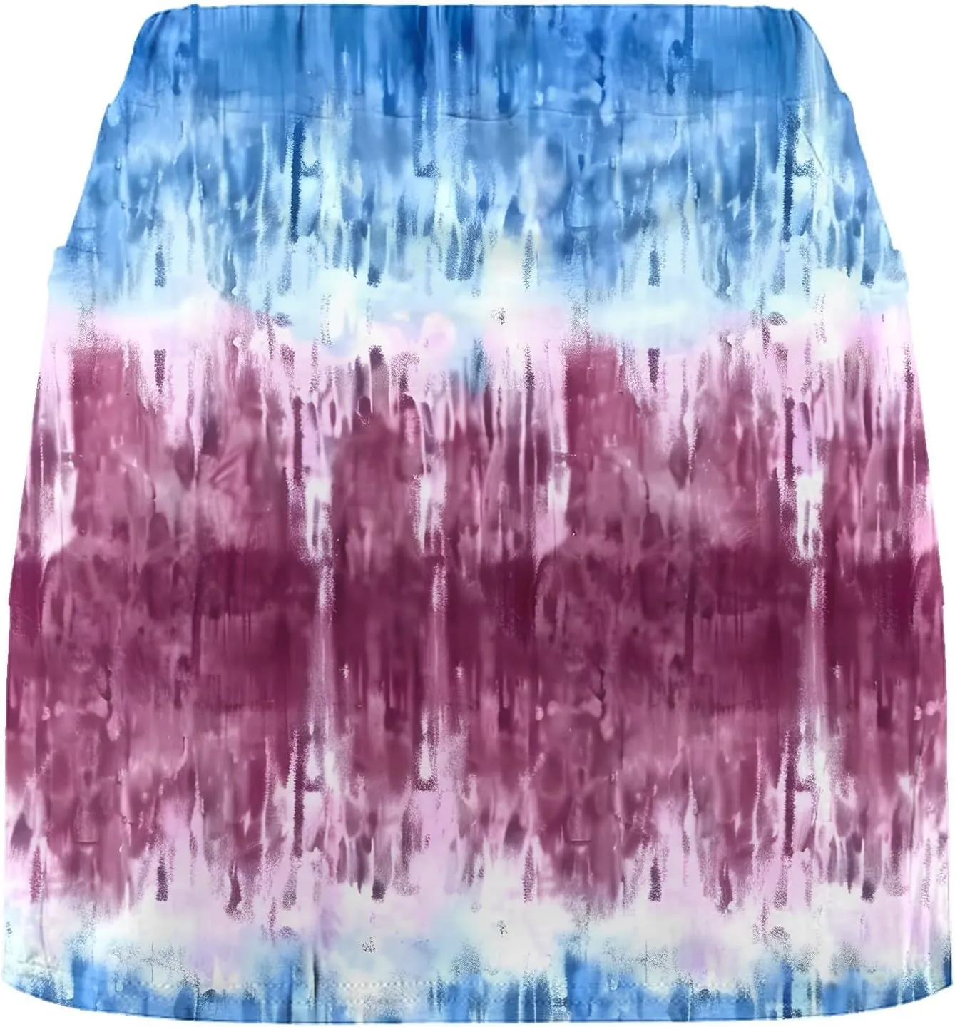 Womens Golf Skorts Skirts Tie Dye Printed High Waisted Tennis Skirt with Shorts Sports Bottoming Skirts