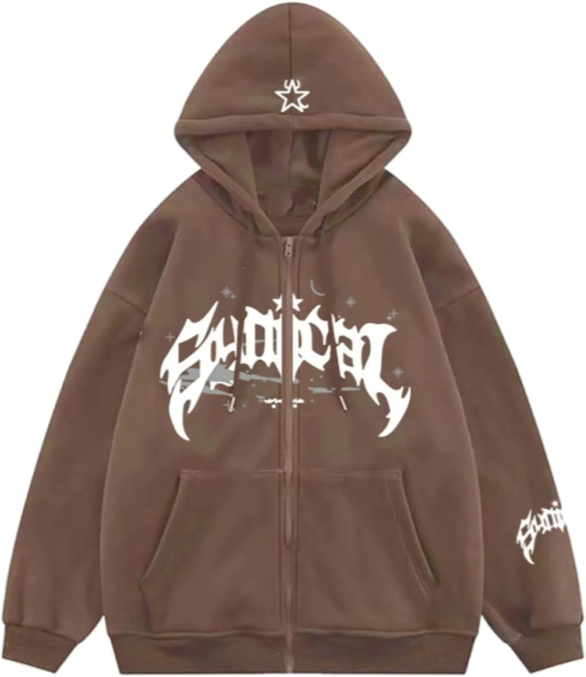 Womens Graphic Sweatshirt Hoodie Y2K Oversize Streetwear Jacket Winter Long Sleeve Vintage Jacket Hoodies With Pocket