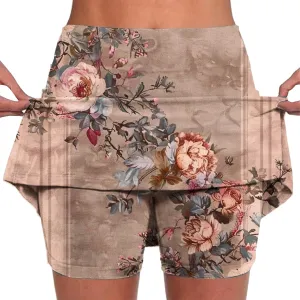 Women's High-Waist Skirts Plus Size Yoga Sports Golf Skorts Tennis Skirt with Shorts Casual Bottoming Skirts