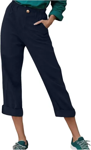 Womens Linen Blend Summer Palazzo Palazzo Lounge Pants Low Waist Straight Loose Fit Palazzo Pants Beach