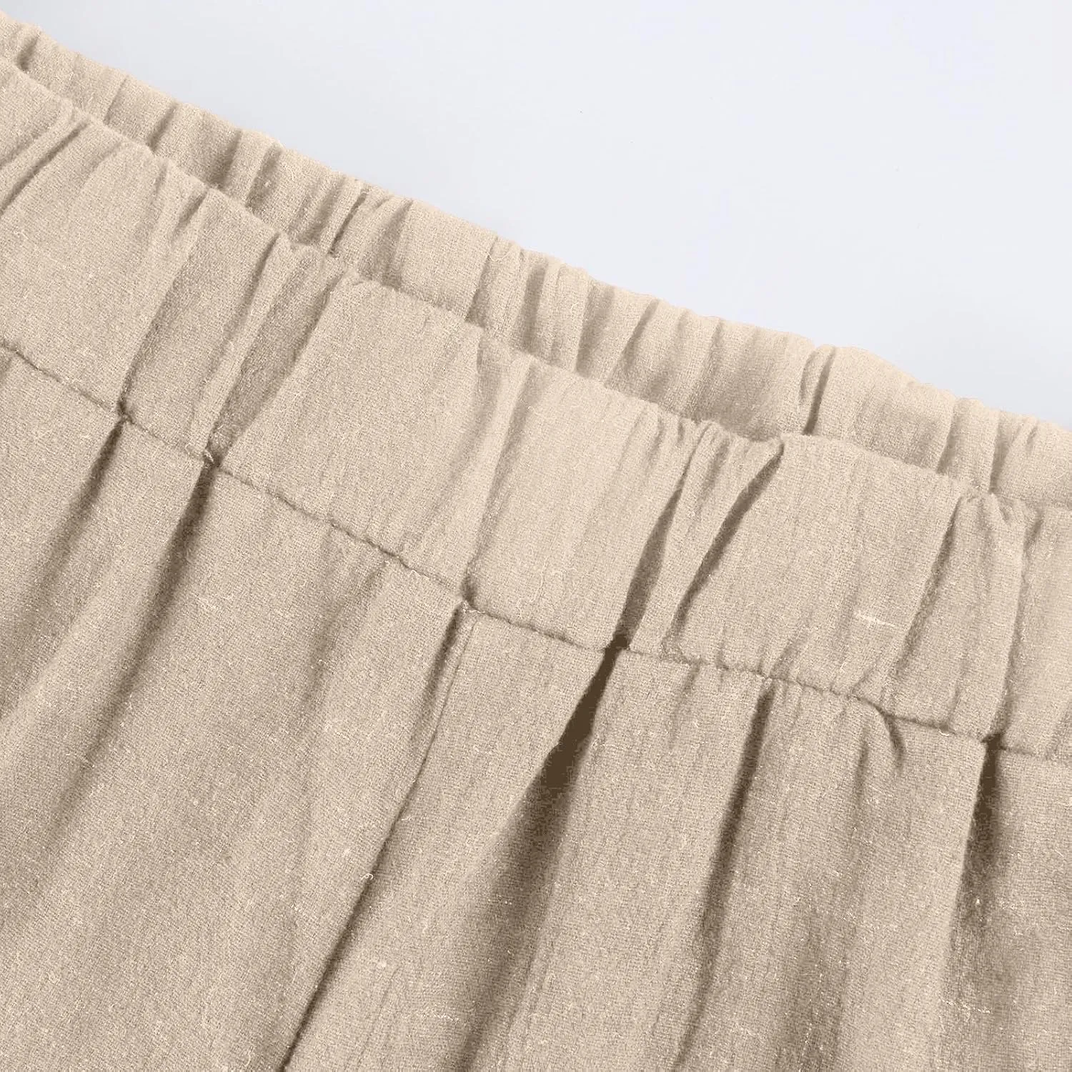 Womens Linen Tapered Capri Pants Plus Size Solid Color Cotton Linen Casual Summer 2025 Straight Leg Cropped Trouser