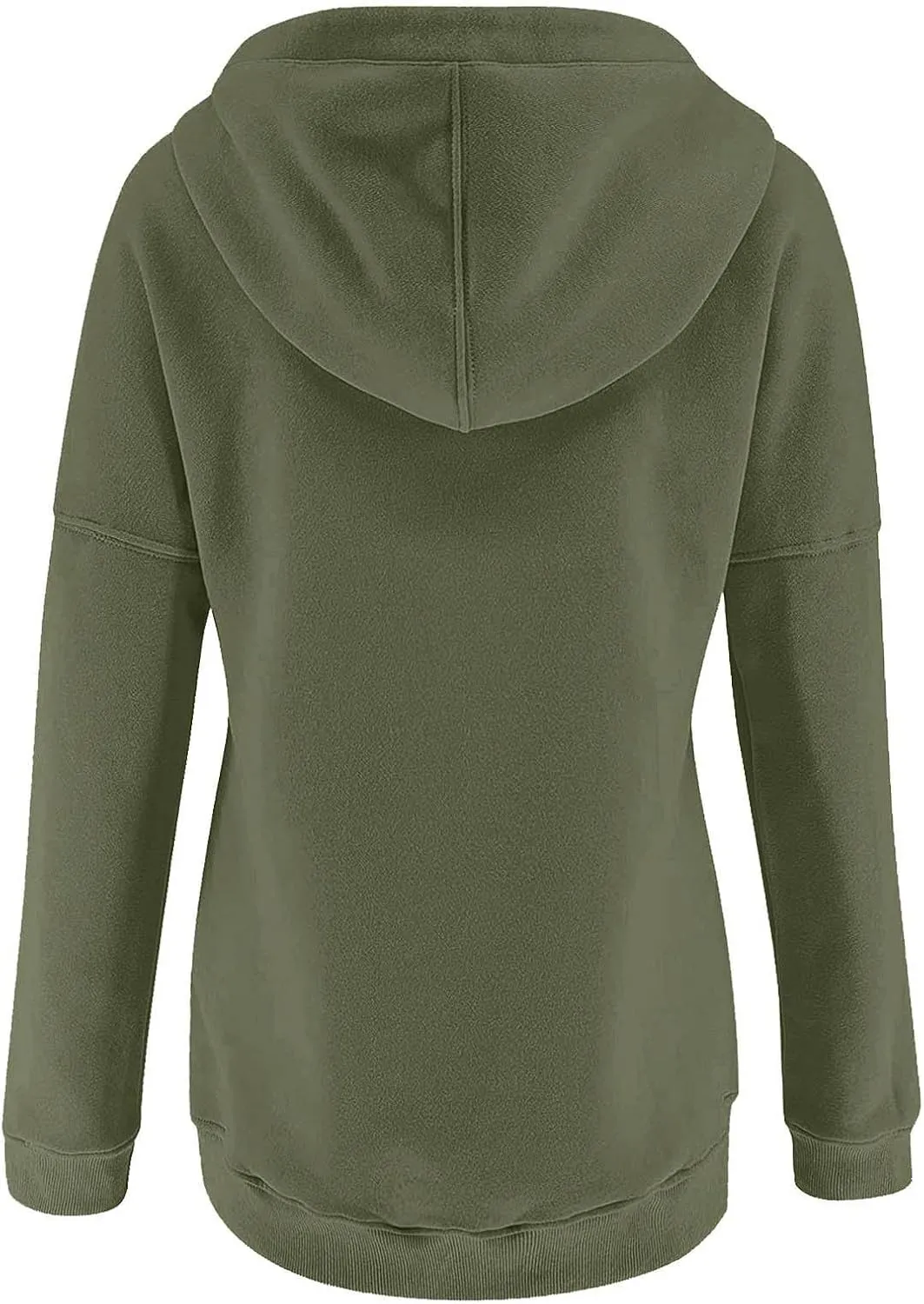 Women's Long Sleeve Oversized Pullover Solid Color Letter Print Hoodie Fall Winter Loose Sweatshirt with Pockets