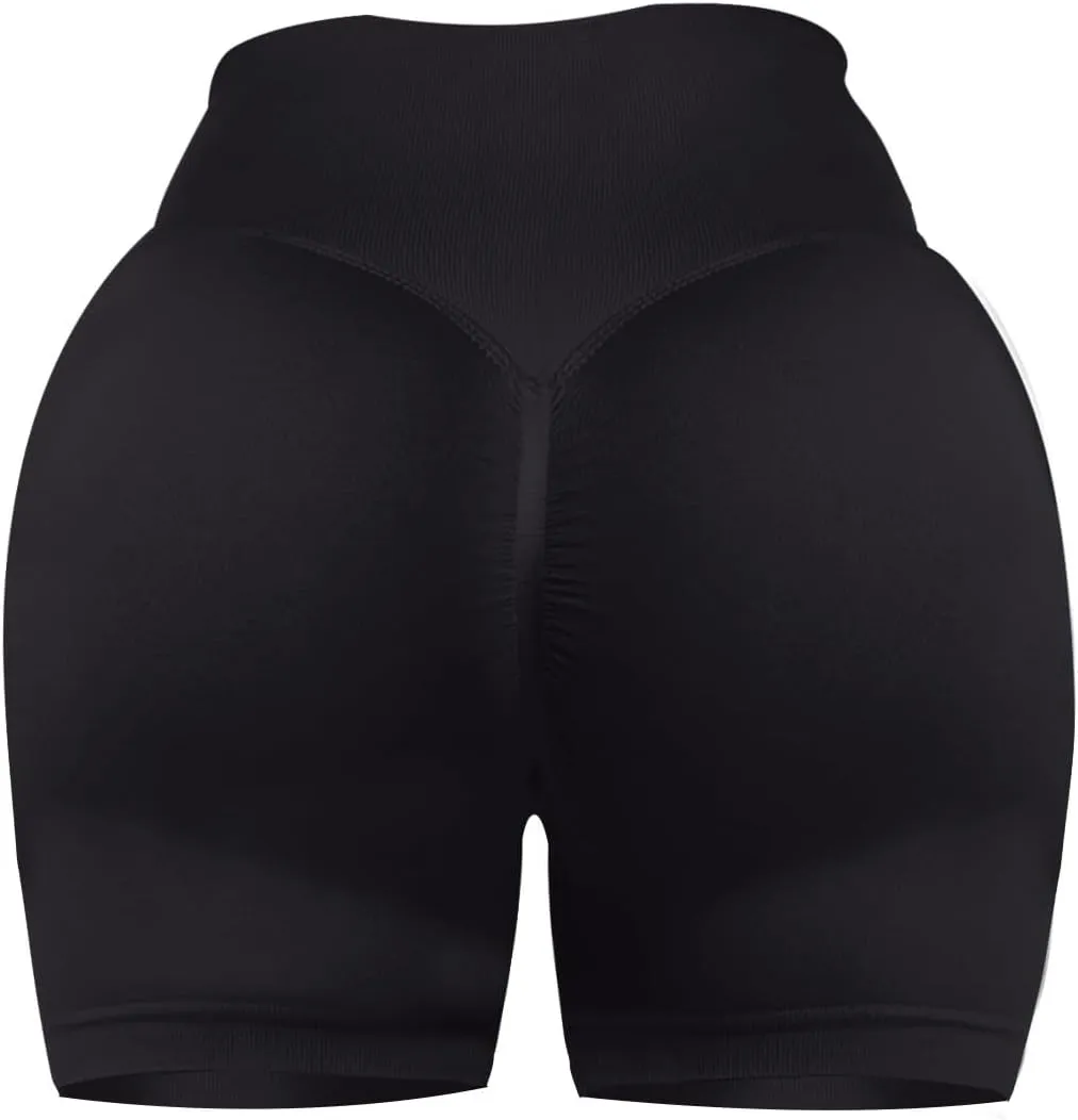 Women's Naked Feeling Biker Shorts Women's Hip Running Five Point Fitness Pants High Waisted Hip Tight