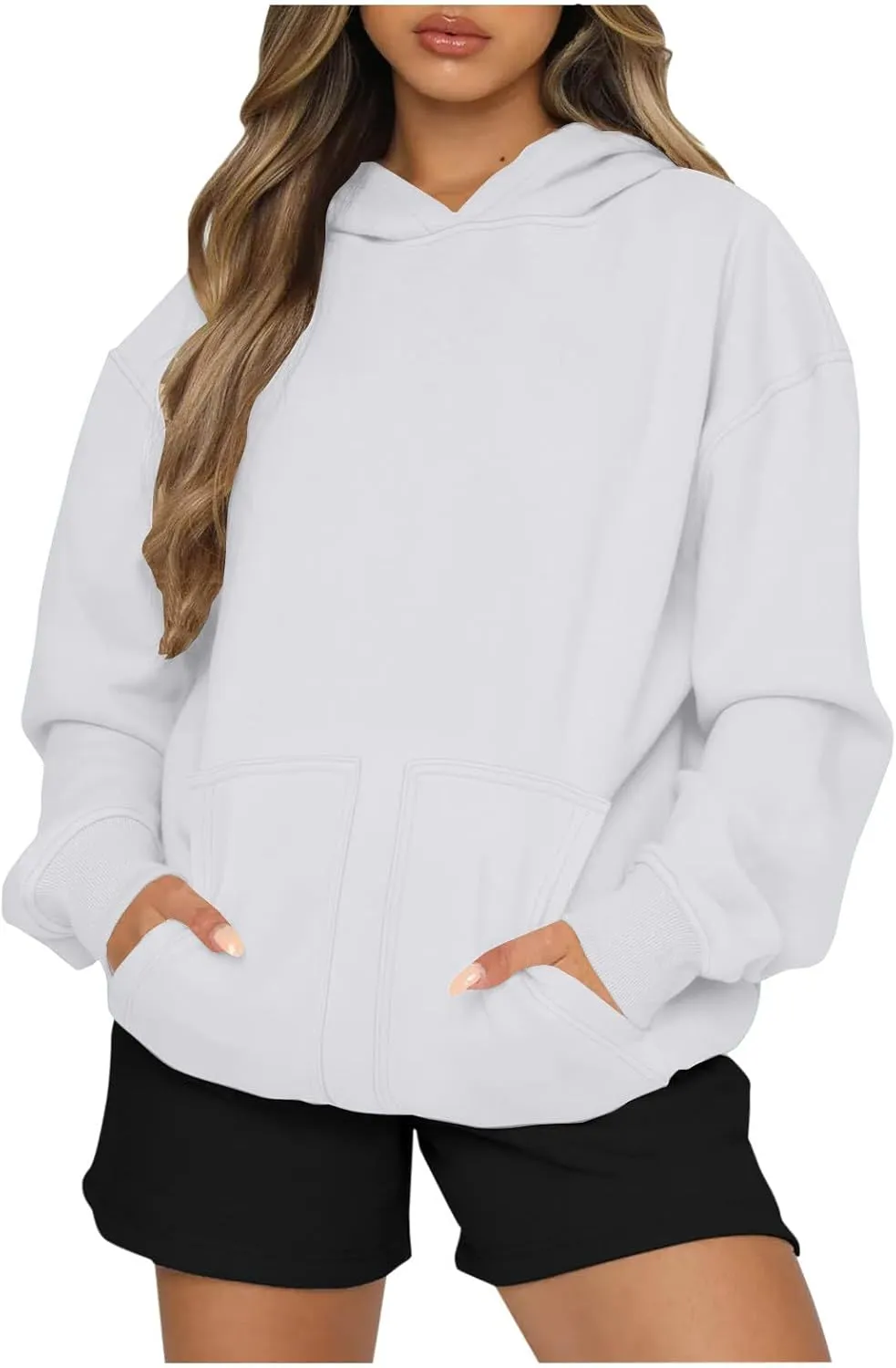 Womens Oversized Hoodies Sweatshirts Casual Long Sleeve Fleece Hooded Pullover Tops Fall Winter Clothes
