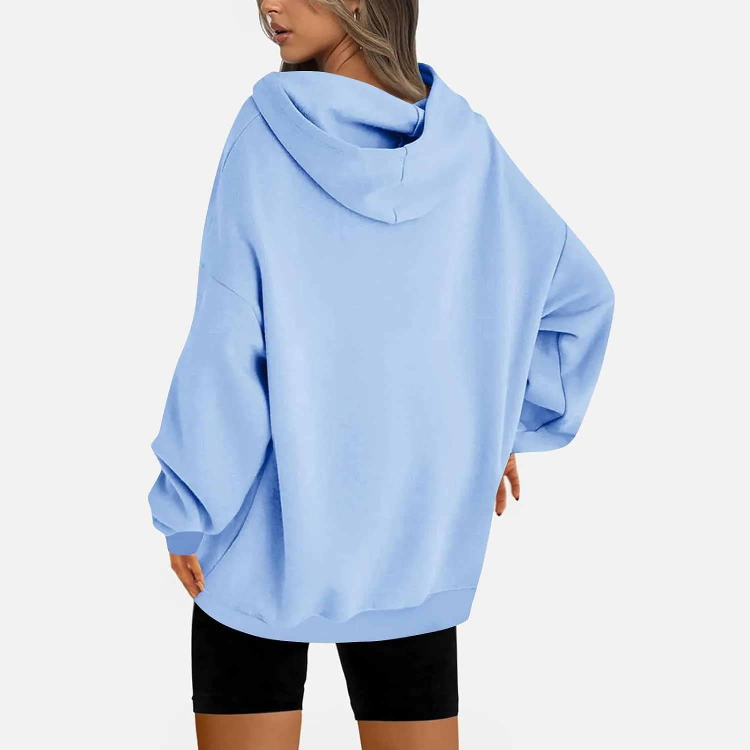 Women's Oversized Hoodies Sweatshirts Fleece Hooded Pullover Cute Sweaters Casual Comfy Fall Baggy Y2K Fashion Tops