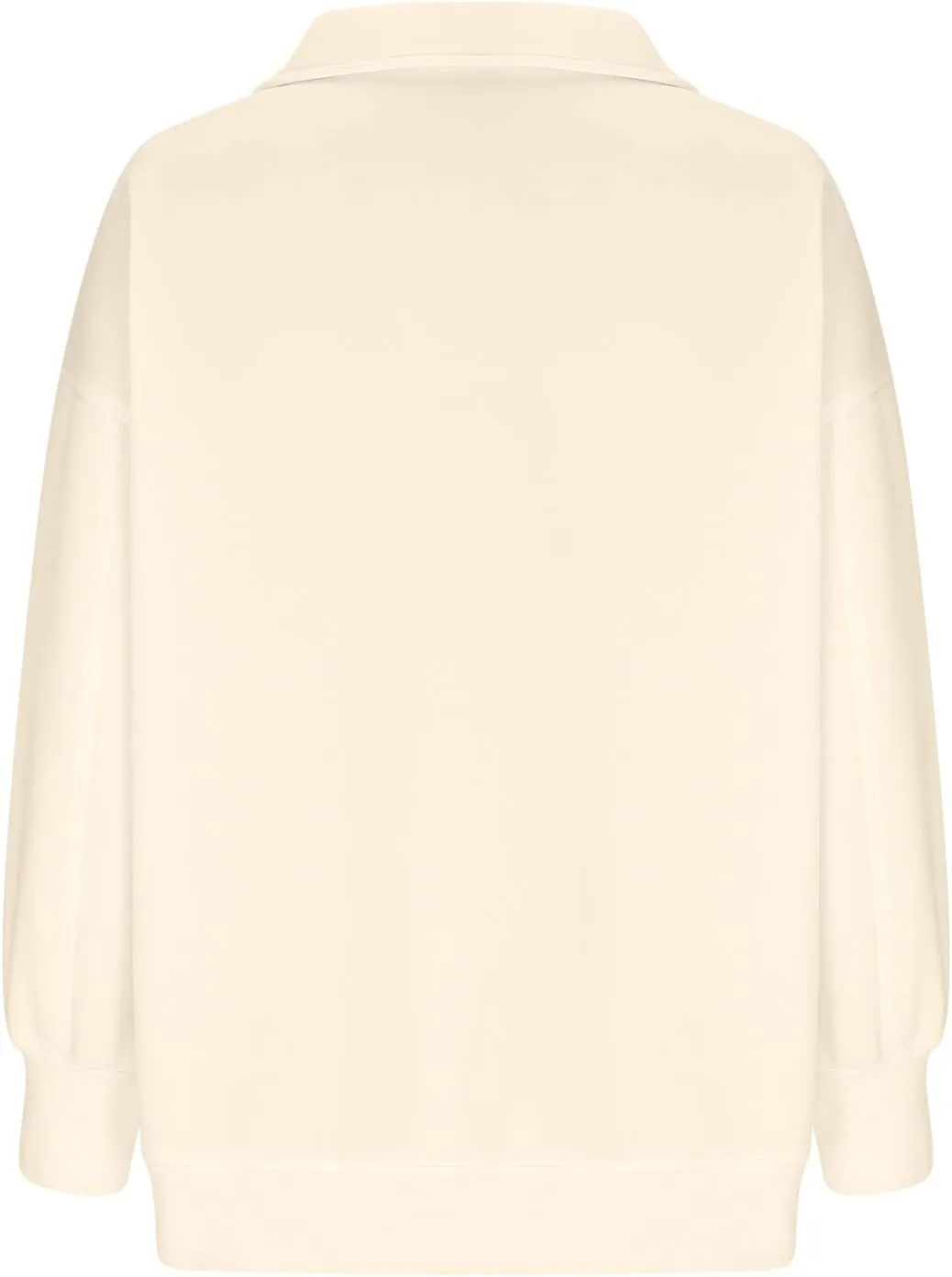 Women's Oversized Quarter Half Zip Hoodies Sweatshirt,2024 Winter V Neck Long Sleeve Pullover Tunic Trendy Clothes