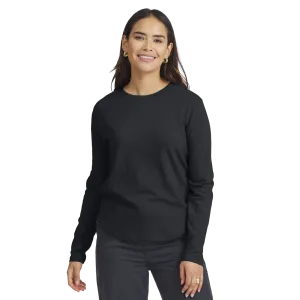 Women's Soft Merino Long Sleeve Tee - True Black
