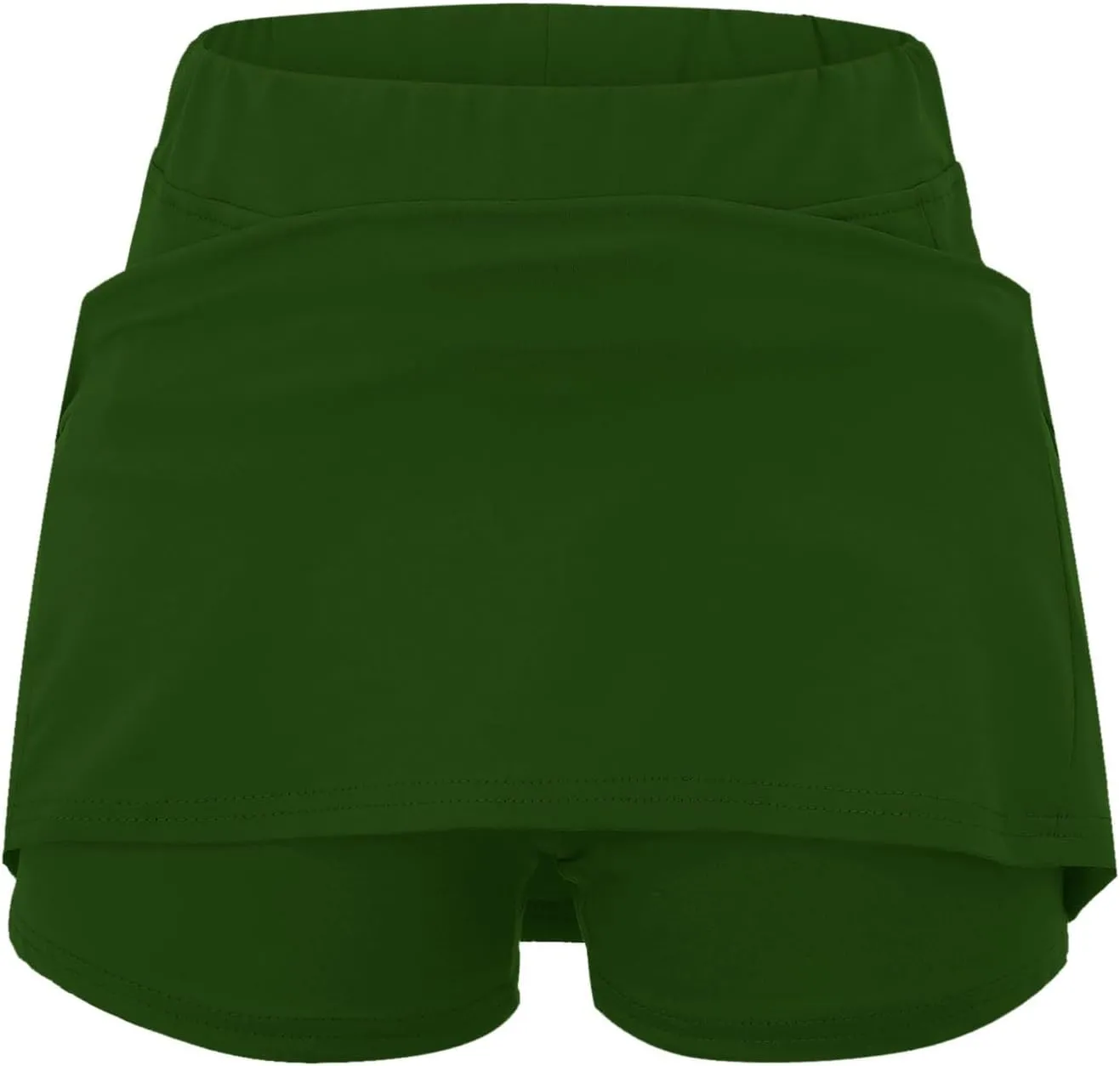 Women's Striped Patchwork Skorts 2 in 1 Stretch Outdoor Athletic Skirt Shorts Lightweight Soft Comfy-Fit Tennis Short