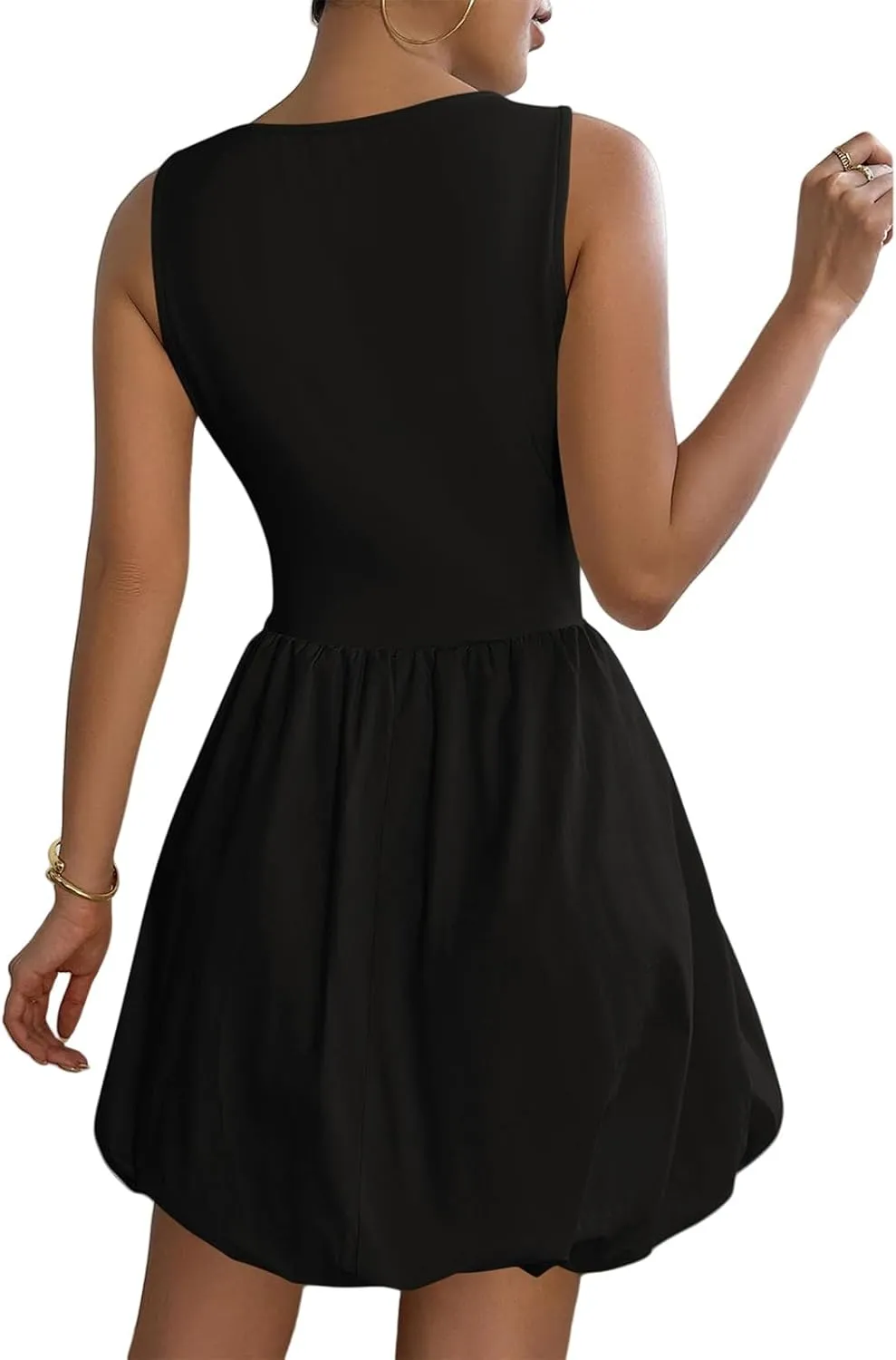 Womens Summer Tank Dress 2025 Casual Sleeveless Crew Neck Mini Dress A Line Sundresses Beach Vacation Dresses