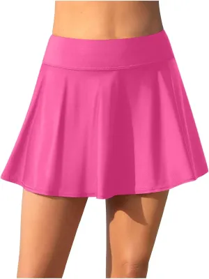 Women's Swim Skirt Belly Tightening Swimsuit Skirt High Waisted Swimsuit Bottom Womens Swim