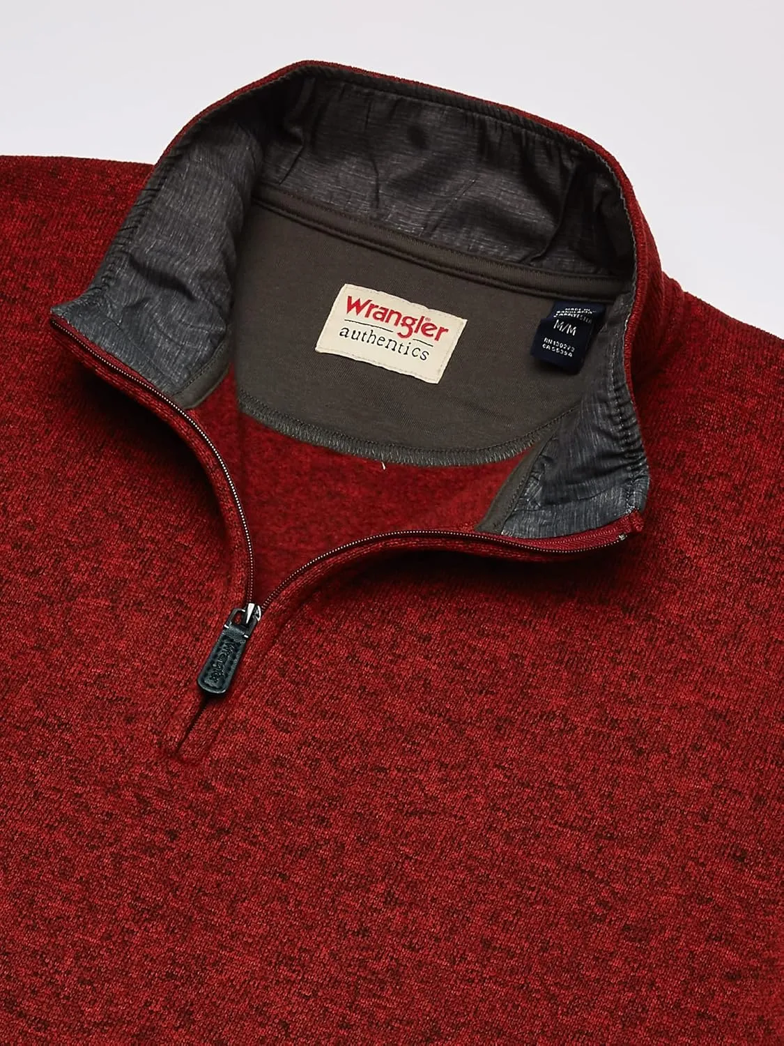 Wrangler Authentics Men's Long Sleeve Fleece Quarter-Zip Sweater