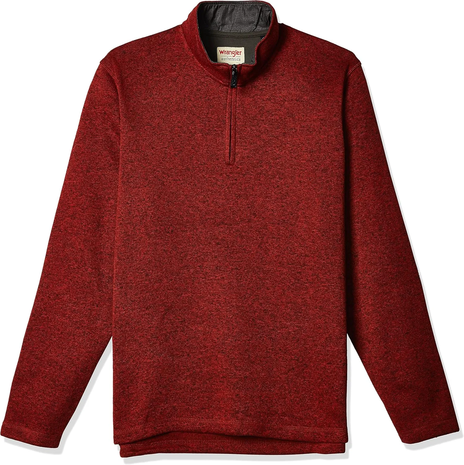 Wrangler Authentics Men's Long Sleeve Fleece Quarter-Zip Sweater