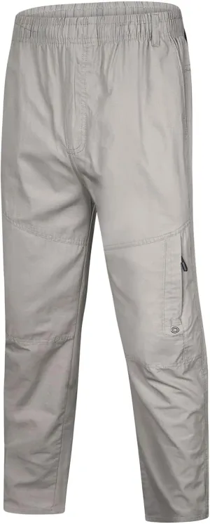 XUNRYAN Cargo Pants Mens with Multi Pockets Lightweight Quick Dry Hiking Pants Elastic Waist Running Pants Activewear